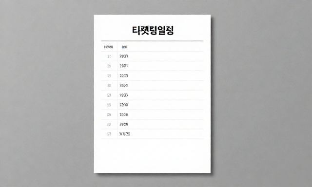 티켓팅일정 관련 이미지 - 티켓팅일정 확인법 및 공연 예매 성공을 위한 핵심 가이드